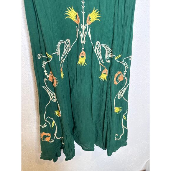 Free People Intimately Embroidered Mini Sleevless Crepe Tunic Dress EUC Sz M - Picture 3 of 16